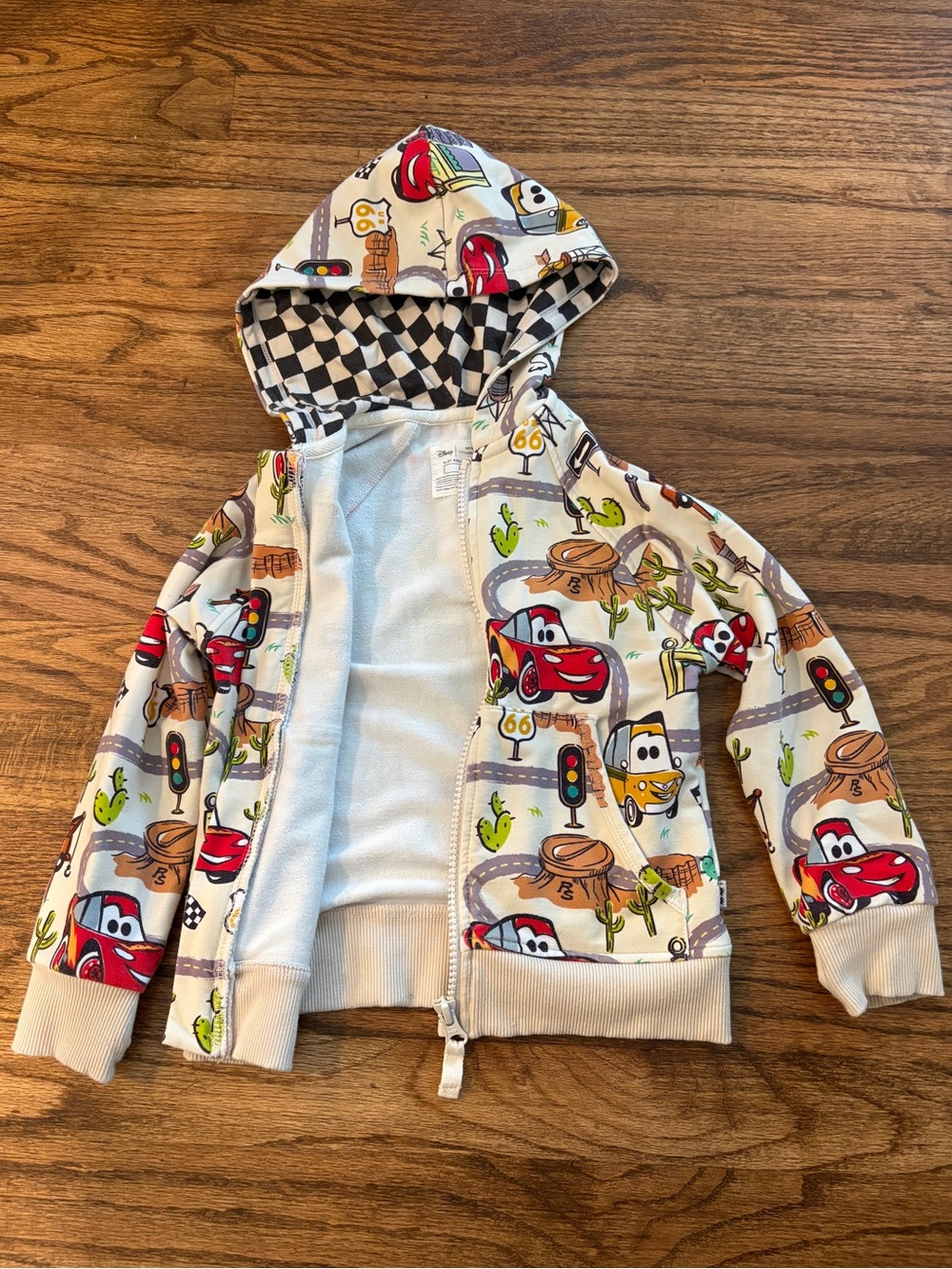 Little Sleepies Disney Cars zip up hoodie sweatshirt